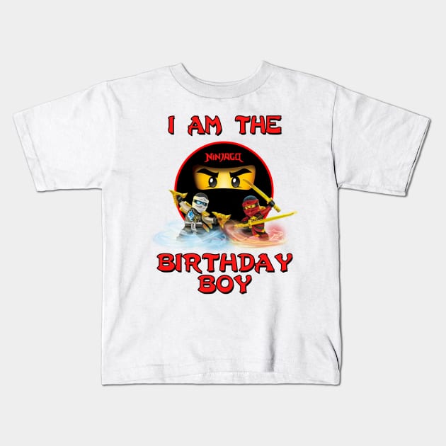 Birthday Boy - Ninjago Kids T-Shirt by SusieTeeCreations